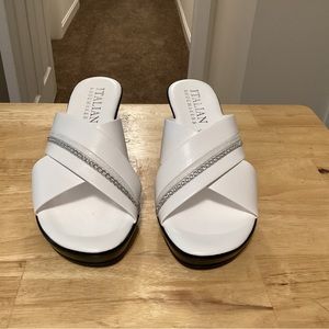 Italian Shoemaker white sandals NWOT
